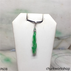 Small green jade branches pendant