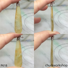 Yellowish color flat rain drop pendant