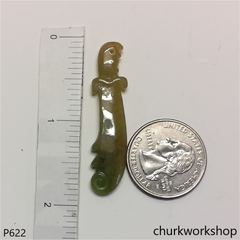 Red jade sword pendant