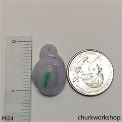 Lavender jade snake pendant