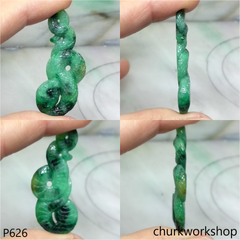 Green jade snake pendant.