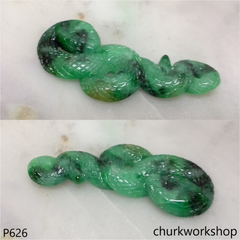 Green jade snake pendant.