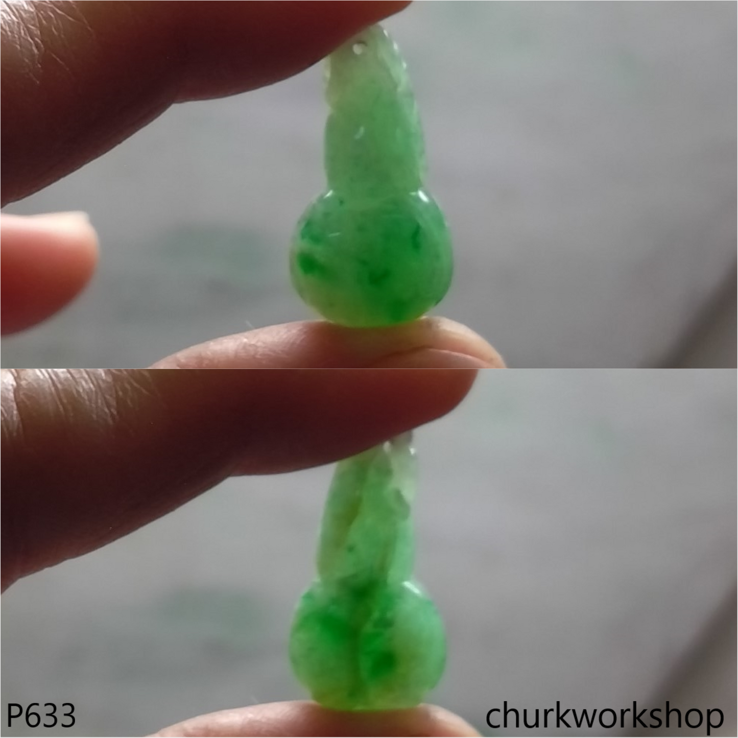Light green jade gourd pendant