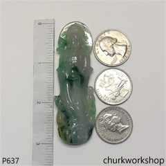 Reserved Large lady Buddha jade pendant