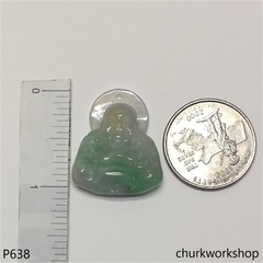 Light green jade happy Buddha pendant