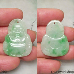 Jade happy Buddha pendant