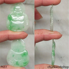 Jade happy Buddha pendant