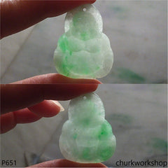 Jade happy Buddha pendant