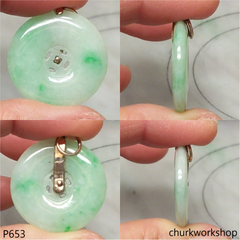 Jade coin pendant