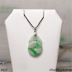Bat and coin pendant