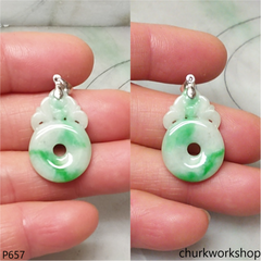 Bat and coin pendant