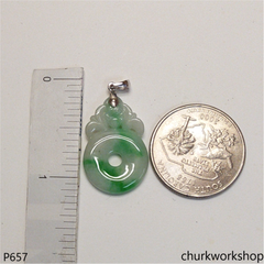 Bat and coin pendant