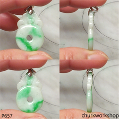 Bat and coin pendant