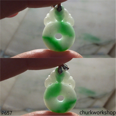 Bat and coin pendant