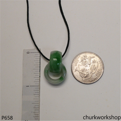 Interlocking jade ring pendant