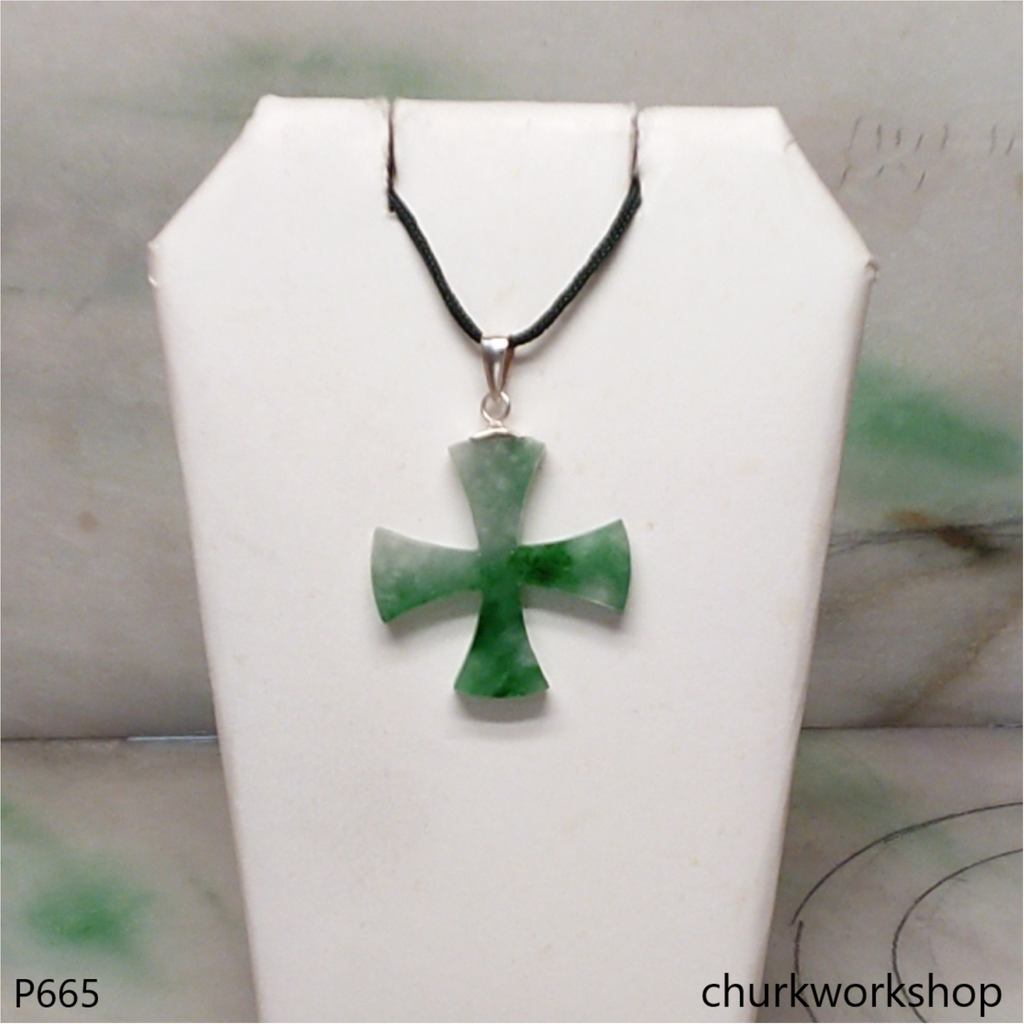 Jade cross pendant