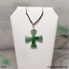 Jade cross pendant