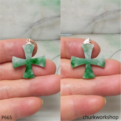 Jade cross pendant