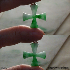 Jade cross pendant