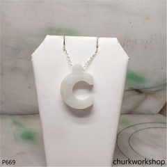 Jade Alphabet pendant