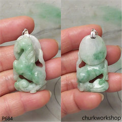 Jade horse pendant