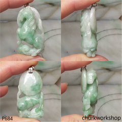 Jade horse pendant