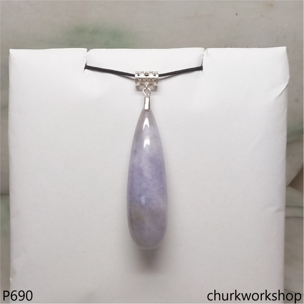Large lavender jade pendant