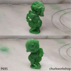 Green jade horse pendant