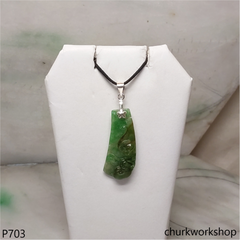 Green jade carved pendant