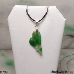 Apple green jade bird sterling silver