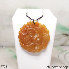 Reserved Red jade dragon pendant