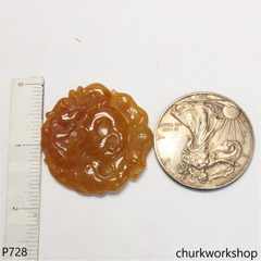 Reserved Red jade dragon pendant
