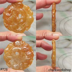 Reserved Red jade dragon pendant