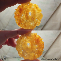 Reserved Red jade dragon pendant