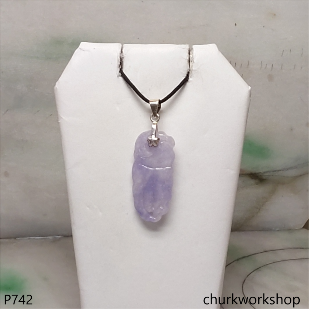 Lavender Buddha hand pendant