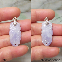 Lavender Buddha hand pendant
