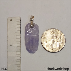 Lavender Buddha hand pendant