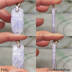 Lavender Buddha hand pendant
