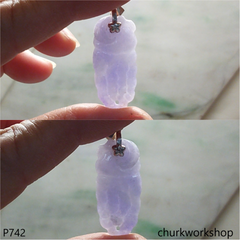 Lavender Buddha hand pendant