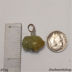 Light green jade pig pendant