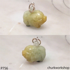 Light green jade pig pendant