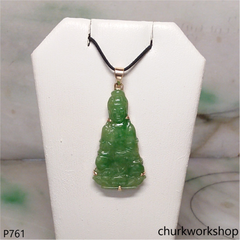 Oily green lady Buddha pendant