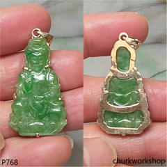 Green lady Buddha pendant