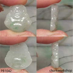 Jade happy Buddha pendant