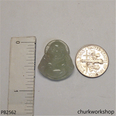 Small jade happy Buddha pendant