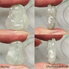 Small jade happy Buddha pendant