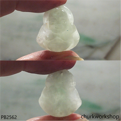 Small jade happy Buddha pendant