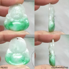 Jade happy Buddha pendant