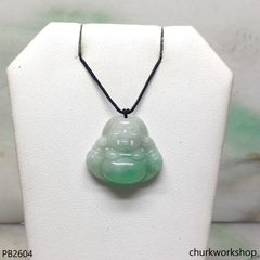 Small jade happy Buddha pendant