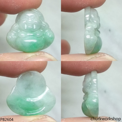 Small jade happy Buddha pendant